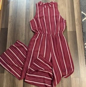 Stripped Cropped Jumpsuit